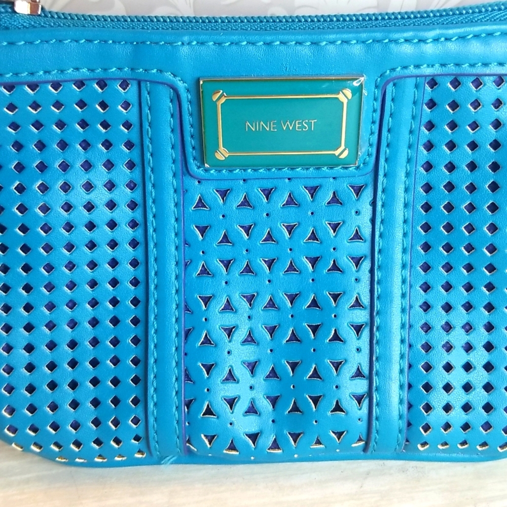 Aqua Blue Wristlet